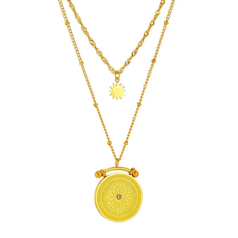 Double Layer Celebrity style necklace (24k gold plated)