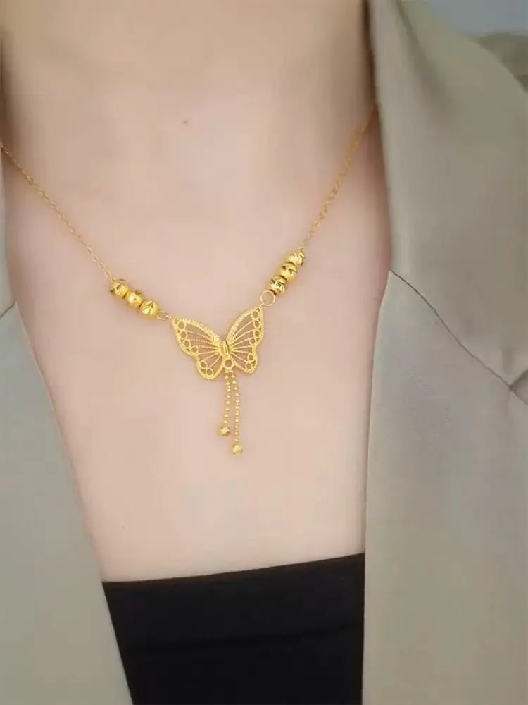 Golden Butterfly Necklace(gold plated)