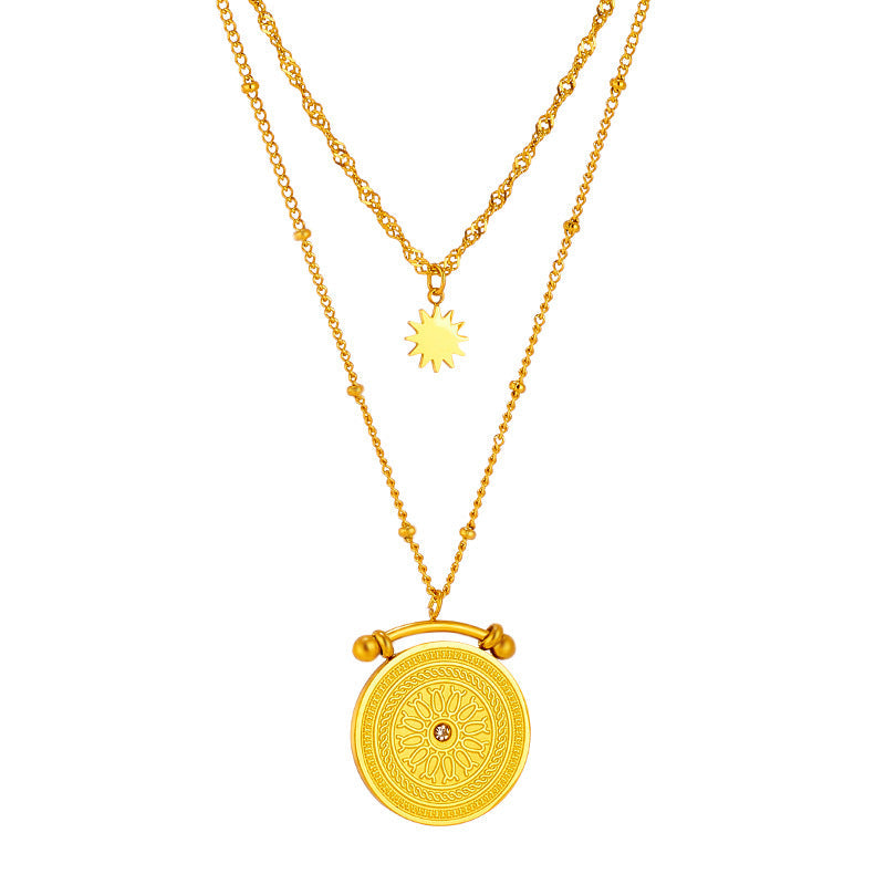 Double Layer Celebrity style necklace (24k gold plated)