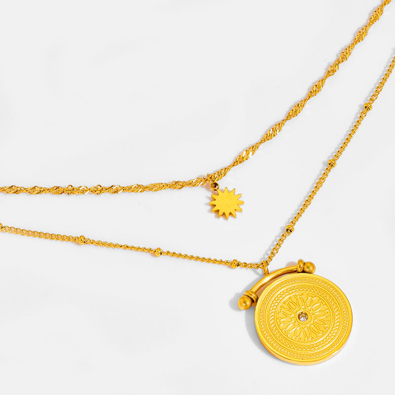 Double Layer Celebrity style necklace (24k gold plated)