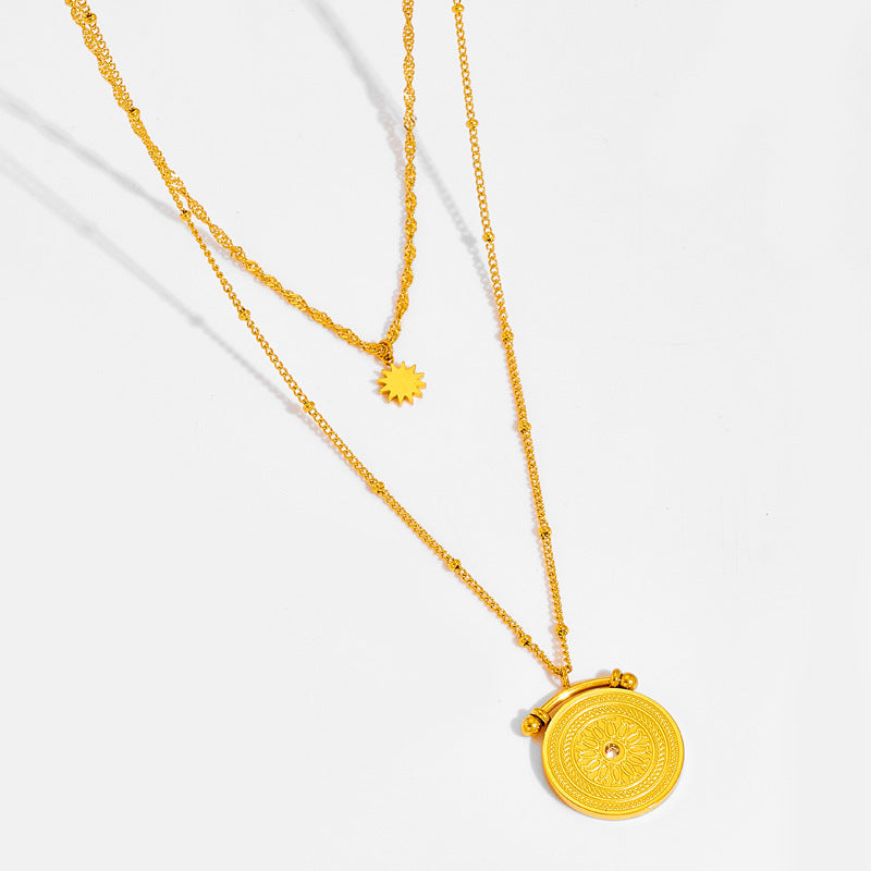 Double Layer Celebrity style necklace (24k gold plated)