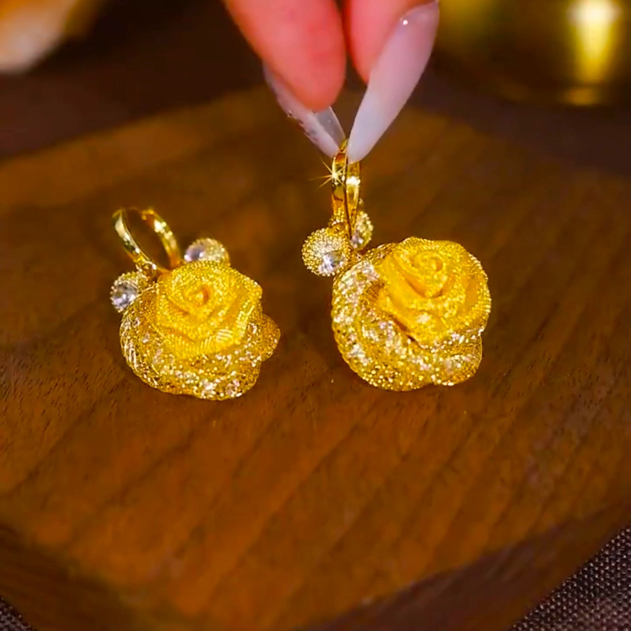 Golden Blossom Earrings(24K GOLD PLATED)