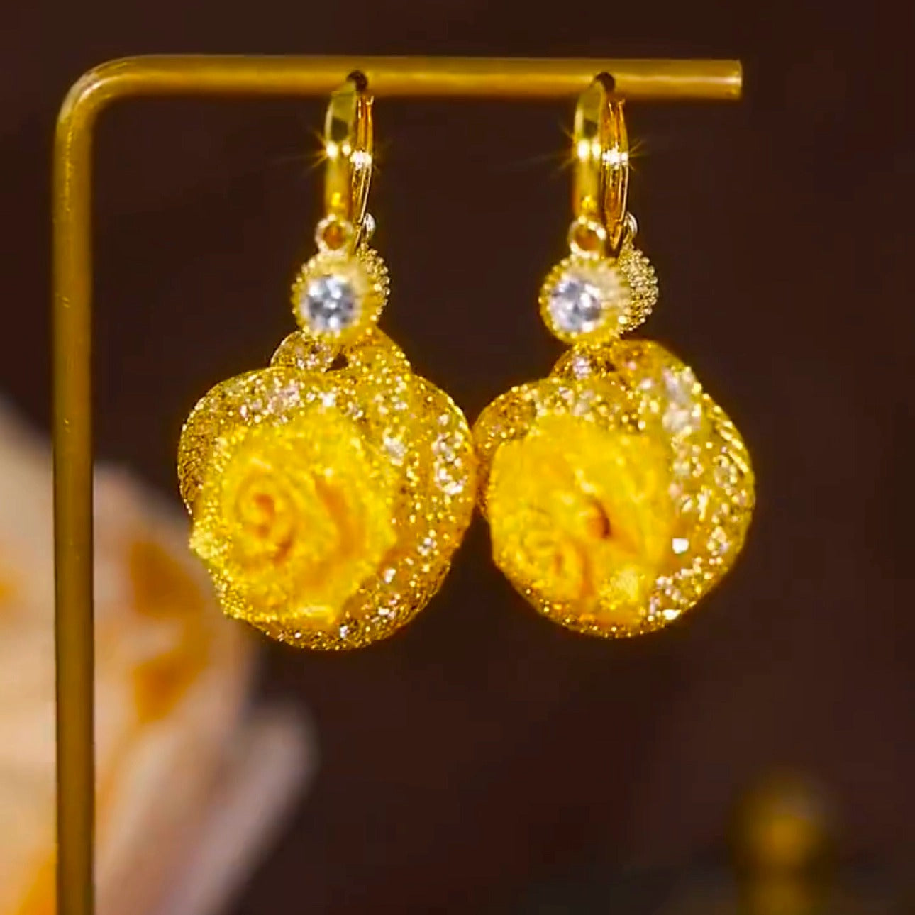 Golden Blossom Earrings(24K GOLD PLATED)